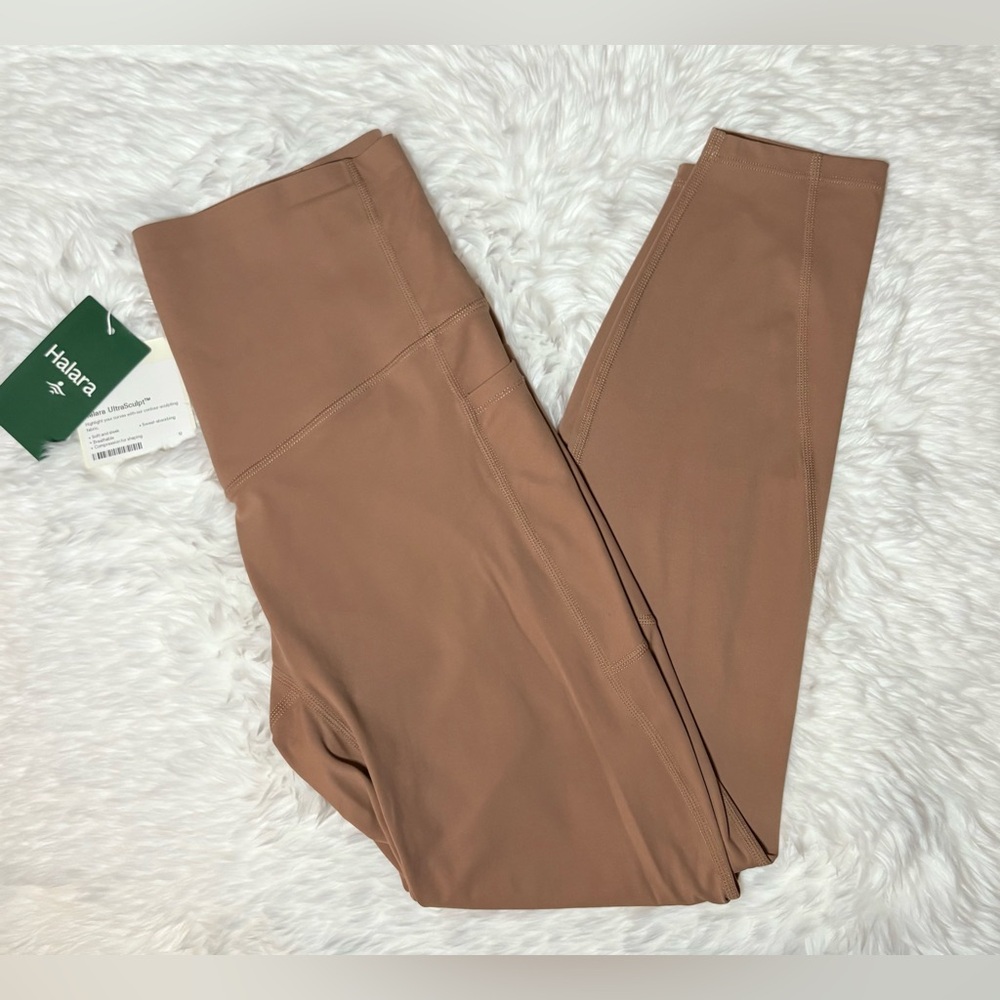 Halara UltraSculpt™ High Waisted Tummy Control Pocket Leggings Woodsmoke Medium